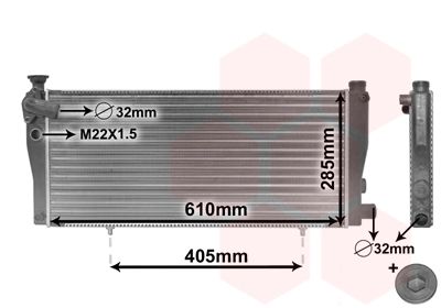 VAN WEZEL Jäähdytin,moottorin jäähdytys 40002099